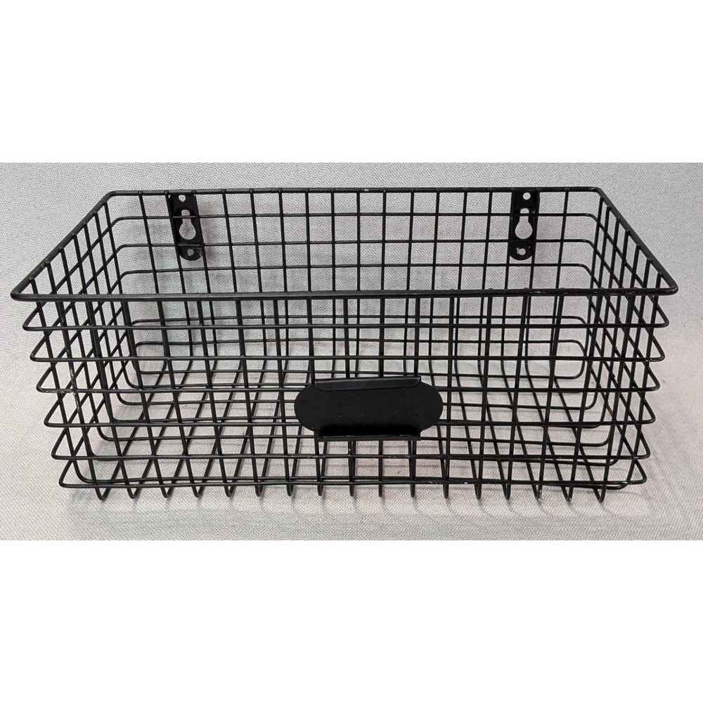 Unbranded Wire Wall Basket Unisex OS Black Good Farmhouse Storage Organizer